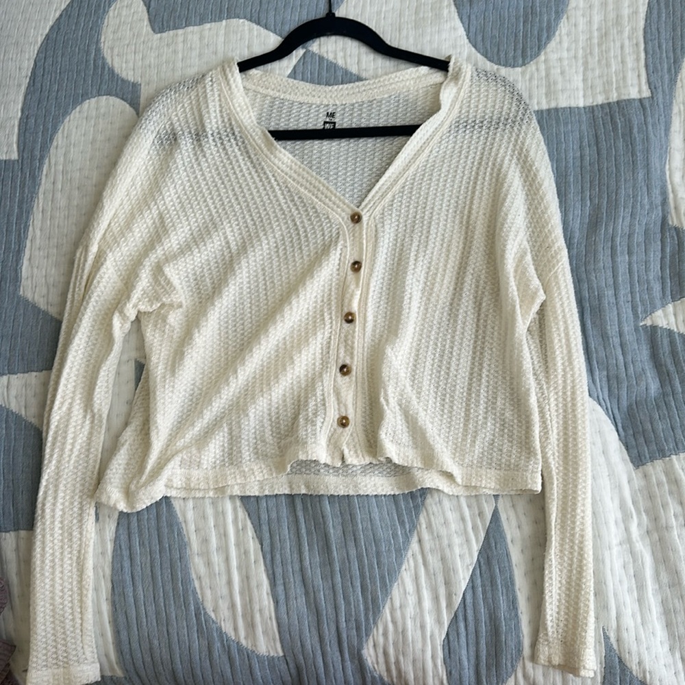 Me to We White Waffle Buttondown